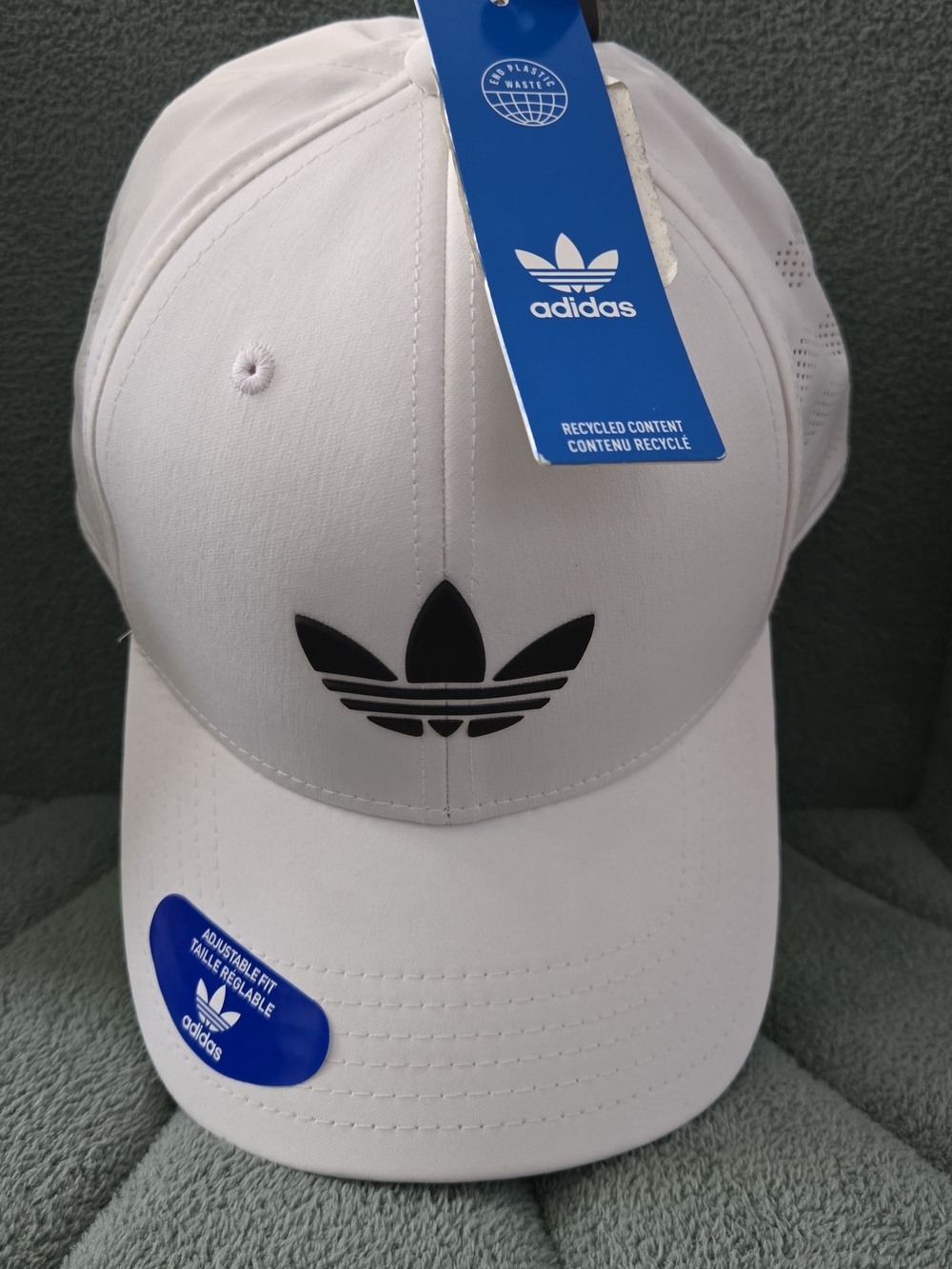 adidas White TreFoil Snapback